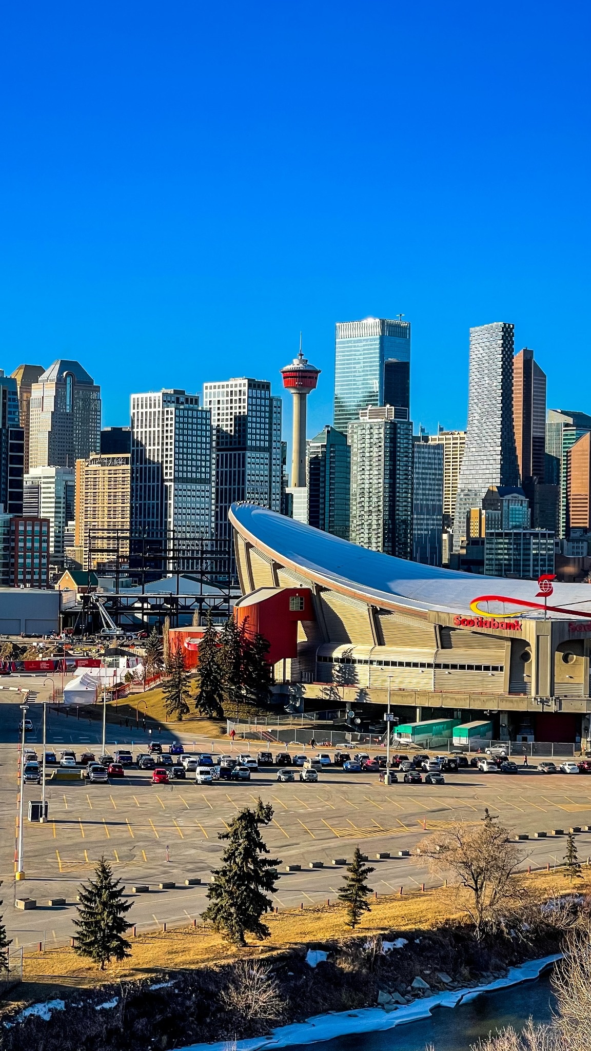 Calgary’s downtown skyline and Saddledome, photographed by Kulwinder Pal Singh (Ricky)